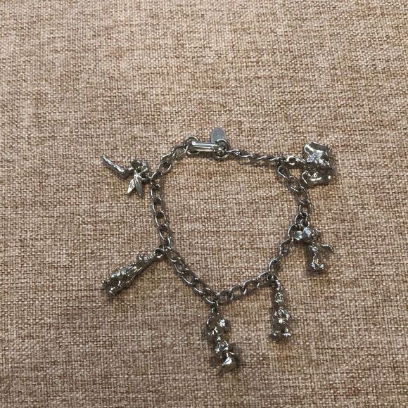 Disney silver children’s sz charm bracelet vintage
